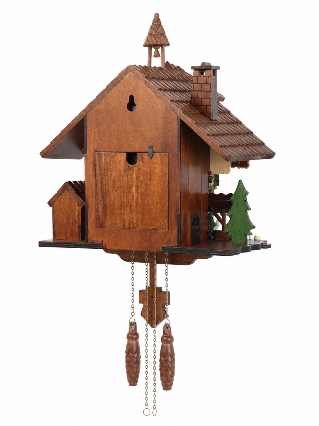 Cuckoopro Cuckoo Clock, Black Forest Style Wooden Pendulum Quartz Wall Clock, Volume Control, Night Silent, Gift Package, Professional Service