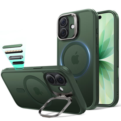 ESR Silicone Case for iPhone 17, Built-in Camera Stash Stand Compatible with MagSafe, Military-Grade Drop Protection Magnetic Phone Case for iPhone 17, Cloud Series, Rosy Pink