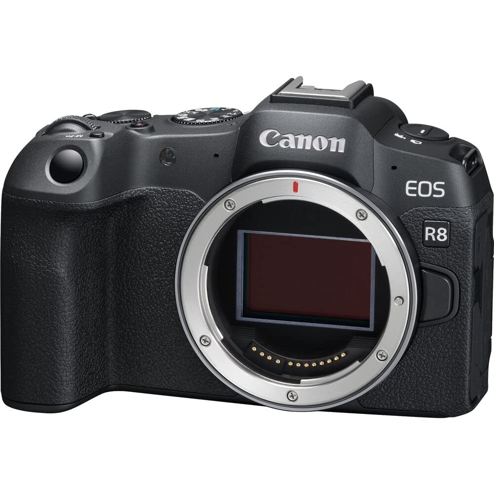 Canon EOS R8 Mirrorless Camera | 24.2MP Full Frame Sensor 4K 60p Video | Compact Lightweight Hybrid Camera for Travel and Content (3680C002) + Canon RF 24-70mm Lens + 64GB Card + Bag