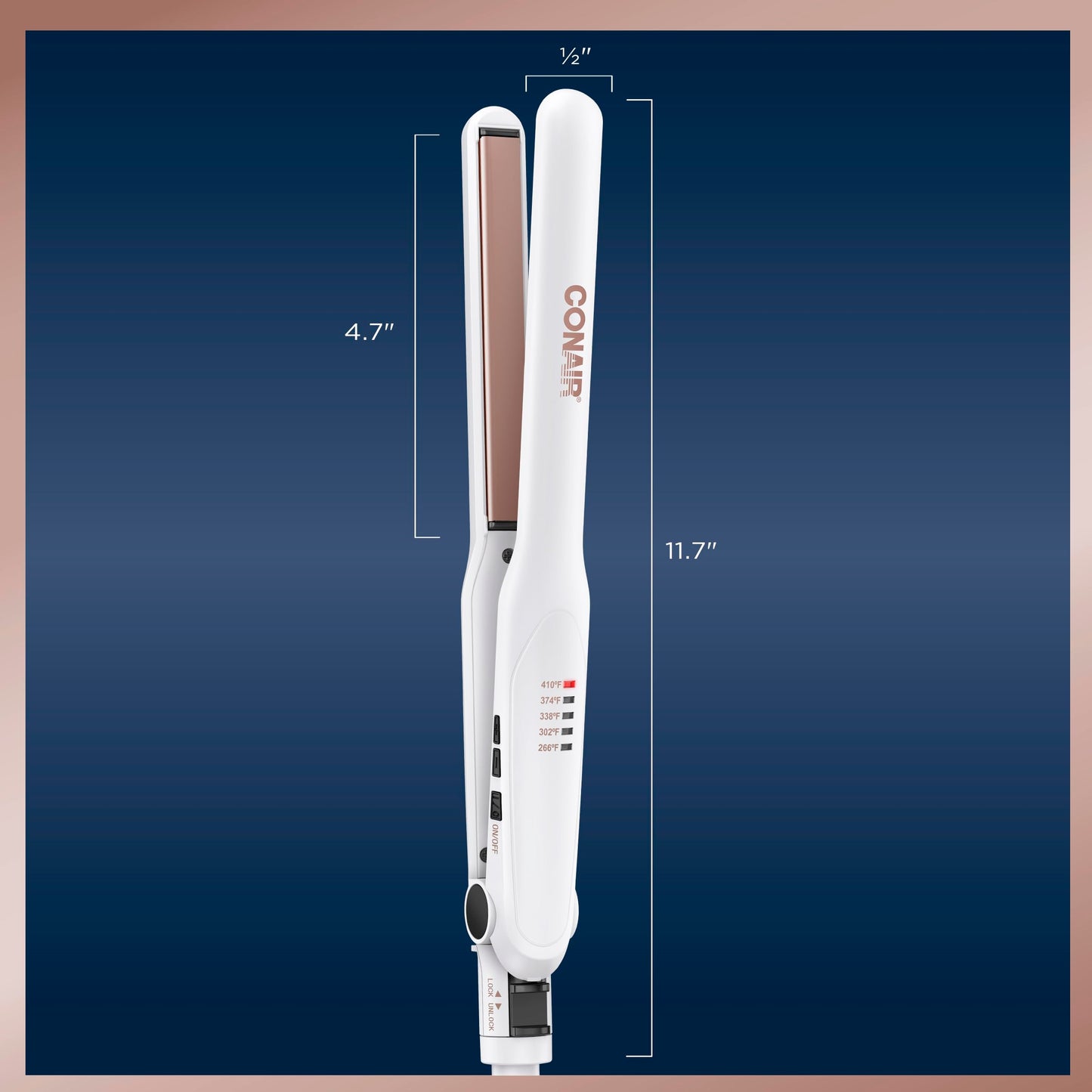 Conair Double Ceramic Flat Iron, 1 1/2-inch Wet-to-Dry Hair Straightener