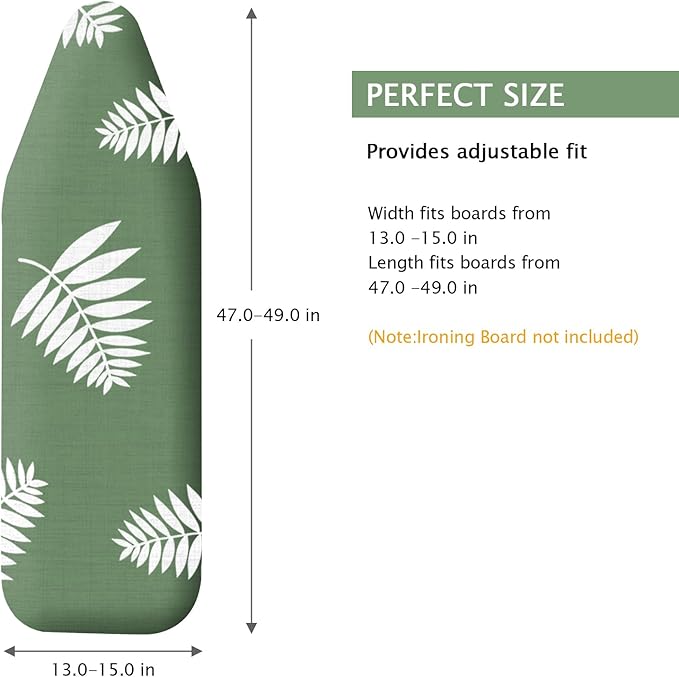 SheeChung Ironing Board Cover and Pad 15" x 49", Iron Board Cover