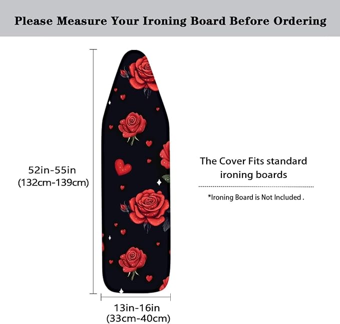 Ironing Board Cover and Pad 15 x 54 Heavy Duty Rose Iron Board Covers Standard