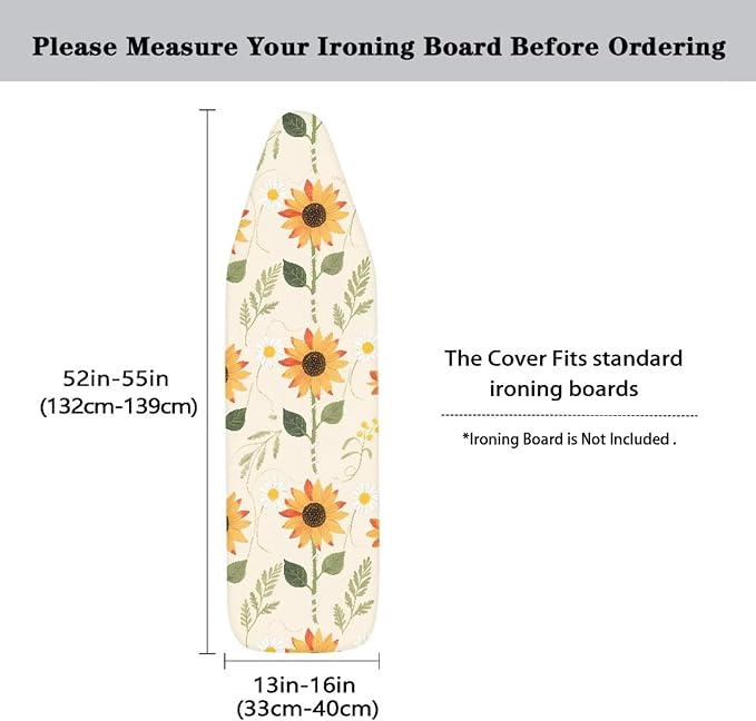 Sunflower Ironing Board Covers Stretchy Iron Board Cover and Pad Replacement