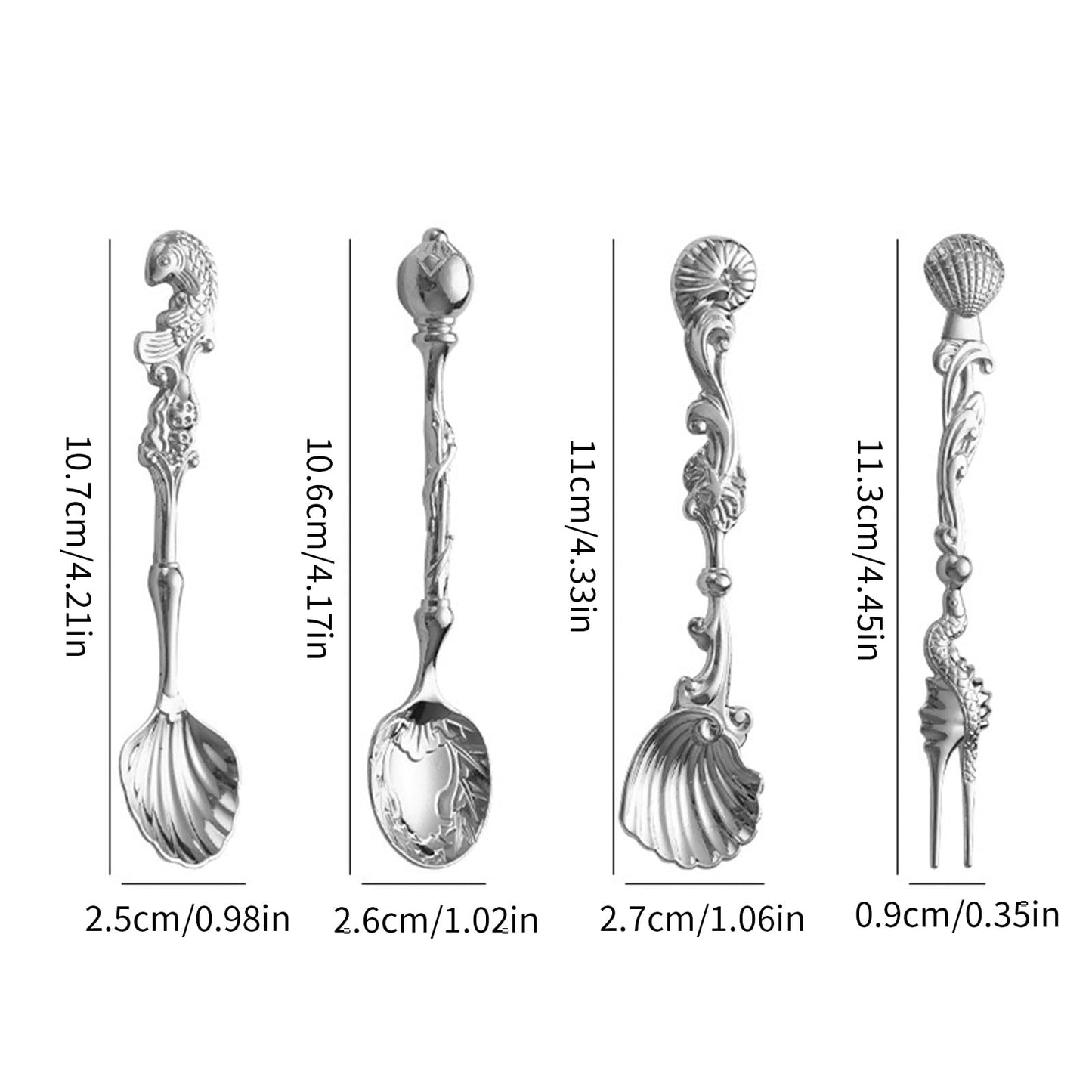 Elegant Demitasse Scoops for Seasoning Coffee Dessert Drink Mixing Metal Zincs Alloy Dessert Spoon Kitchen Gadget Salt Spoon