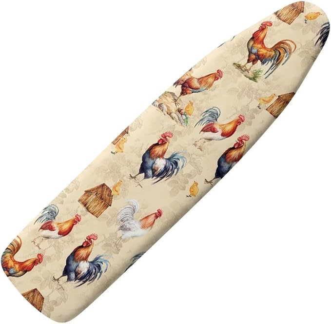 GLENLCWE Rooster Ironing Board Cover, 54x15 inches, Animal Print Ironing Board