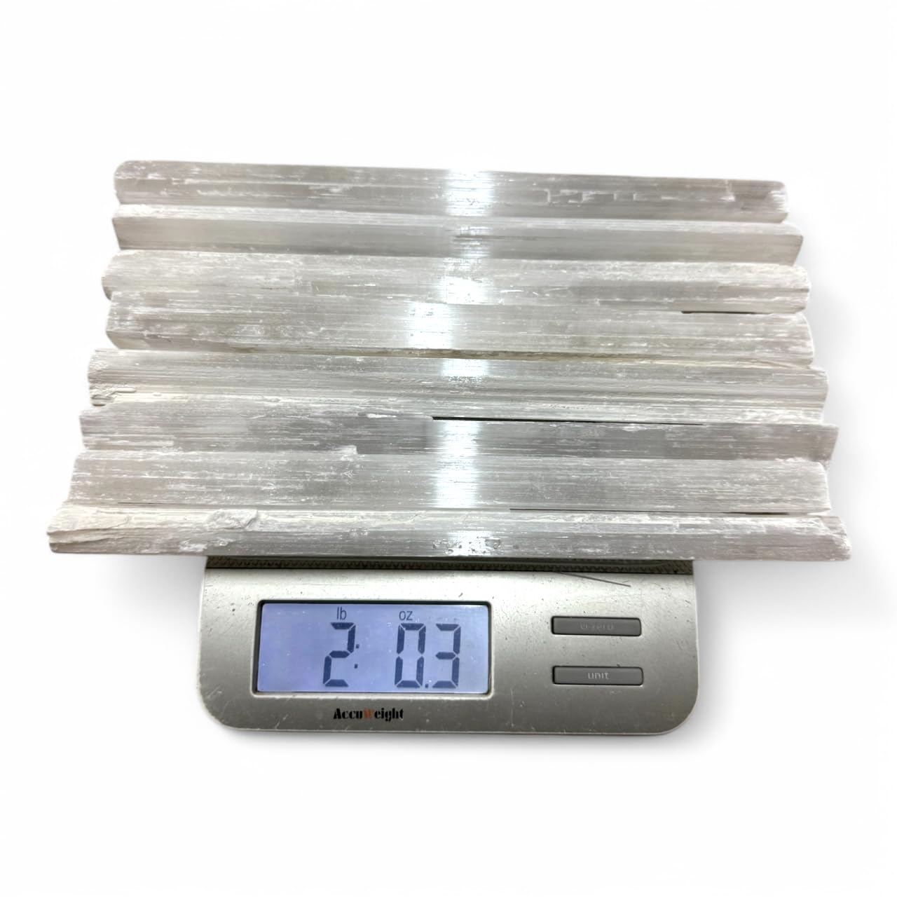 Pachamama Essentials Selenite Wand Sticks - Rough Sticks 9-10" Long by 1/2-1" Wide - Healing Stone (2 lbs)