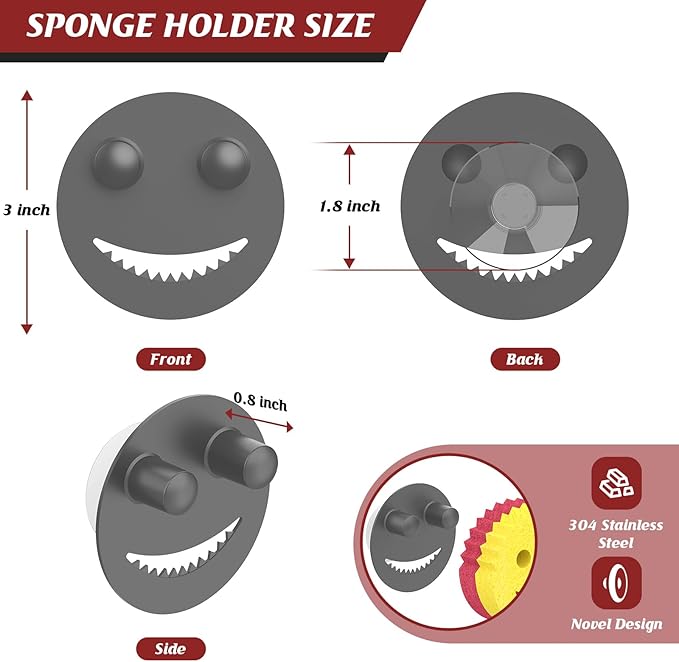 Sponge Holder for Kitchen Sink, Sink Caddy Organizer