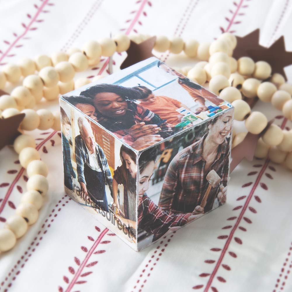 1.5 inch Wood Blocks - Natural Unfinished Craft Wooden Cubes -by CraftpartsDirect - 10 Pack