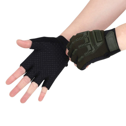 Biking Gloves Kids Boys Girls Cycling Exercise Half Finger Fingerless Gloves Child Motor Bike Riding Anti-Slip Weight Lifting Bikes Workout Climbing Bicycle Glove Gym Skate Glove