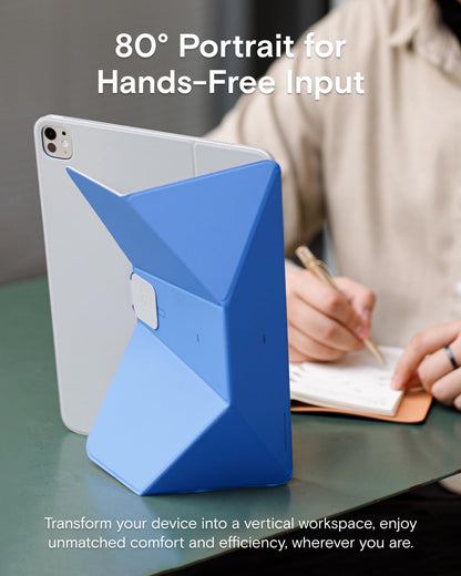 MOFT Dynamic Folio Tablet Stand for Desk Compatible with iPad Air 13-inch (M4 2026 /M3 2025 / M2 2024), Slim Magnetic Tablet Holder Case with 20+ Viewing Angles, Cement x Sapphire