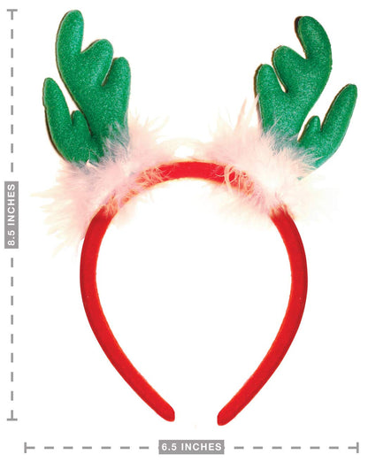 OLYPHAN Headbands for Christmas - Women - Reindeer Antler & Santa Hat Headband Hats - Kids & Adults