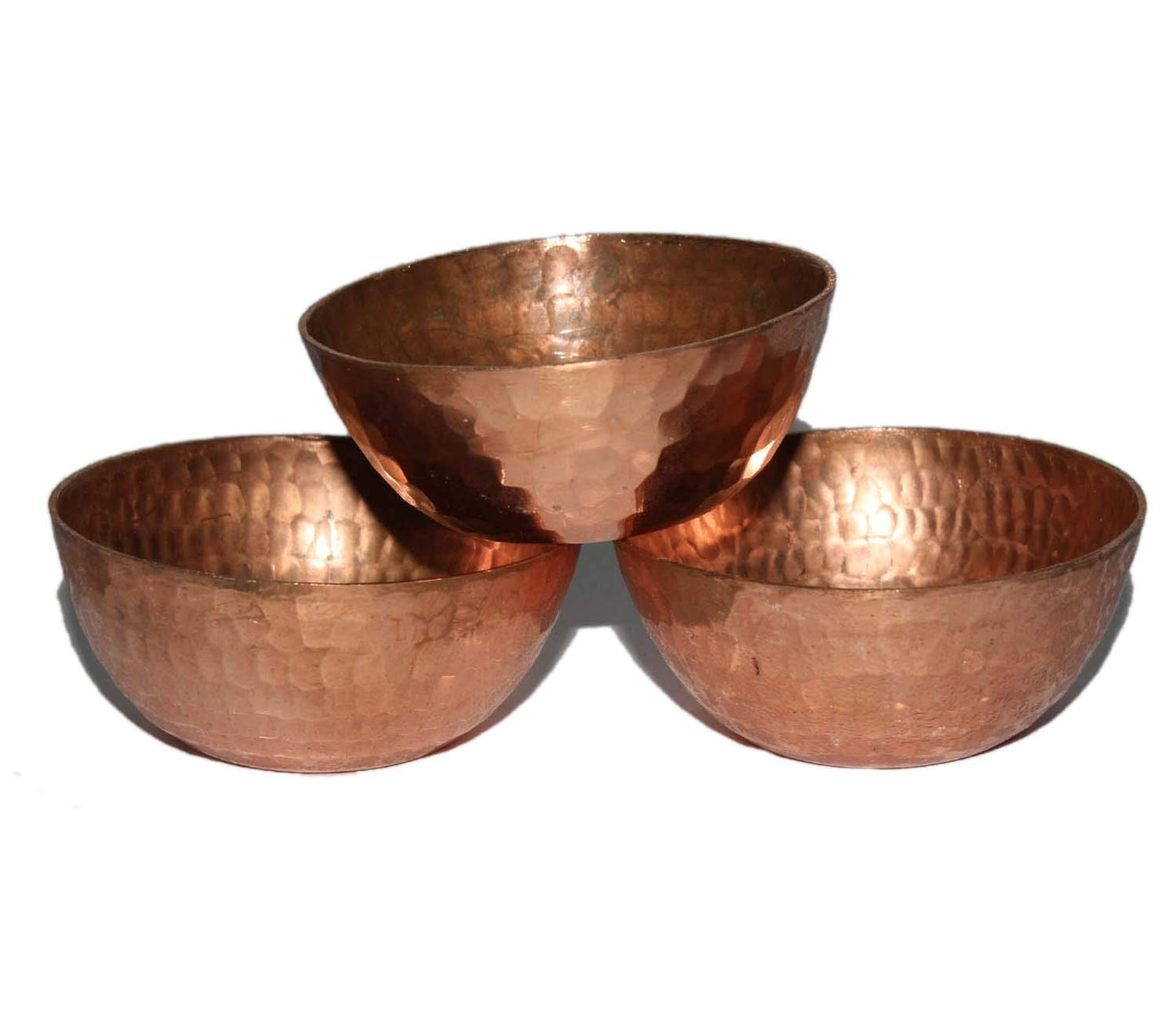 Handmade Hammered Copper Tea Light Holder Set of 3 Votive Holders -2.5X1 DH inches Party Decoration