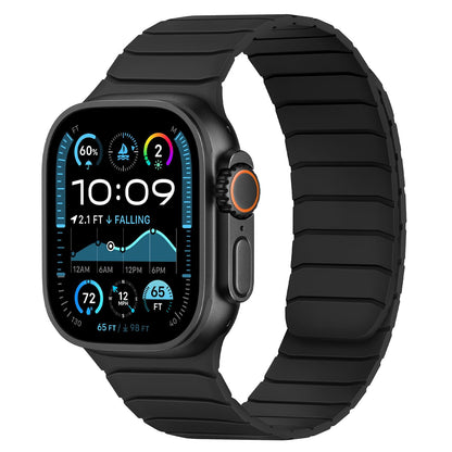 Tasikar Magnetic Straps Compatible with Apple Watch 49mm 46mm 45mm 44mm 42mm Soft Silicone Replacement Loop Wristband for iWatch Ultra 3 2 1 SE Series 11 10 9 8 7 6 5 4 3, Black