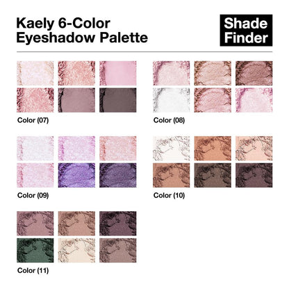 evpct 6 Colors Mauve Eyeshadow Palette, Mauve Taupe Rosy Brown Eggplant Purple Forest Green Vanilla Nude Brown Matte High Pigment Mini Travel Eye Shadow Palette Makeup for Older Women, Built in Mirror