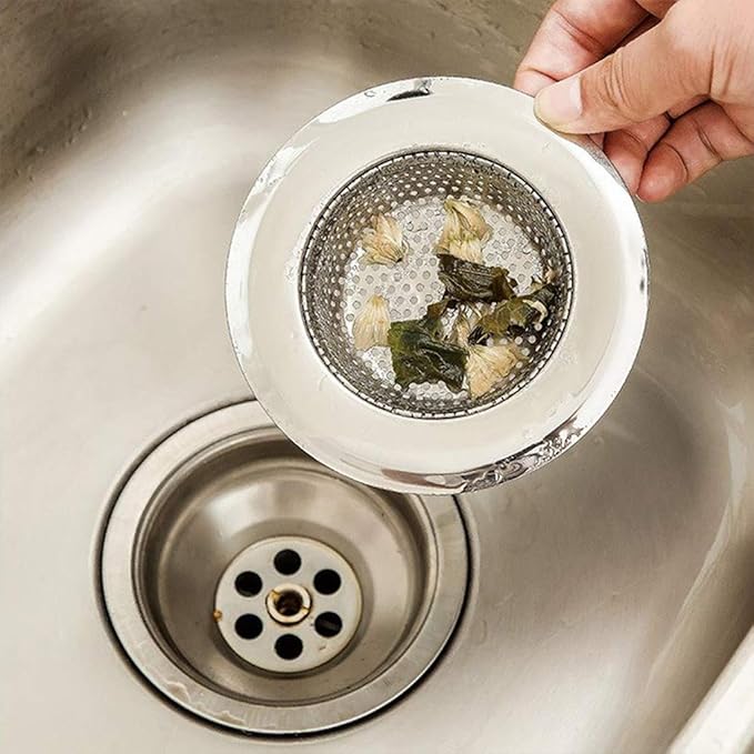 4.5 Inch Diameter Rim Heavy Duty Stainless Steel Kitchen Sink Basket Strainer