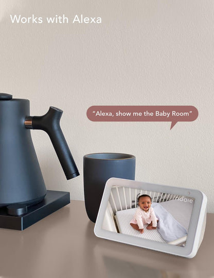 nooie Baby Monitor WiFi Baby Monitor with Camera 360-degree Baby Camera with 2K Night Vision Video Baby Monitor Camera, AI Motion Tracking Sounds and Motion Detection, Works with Alexa, SD Card/Cloud