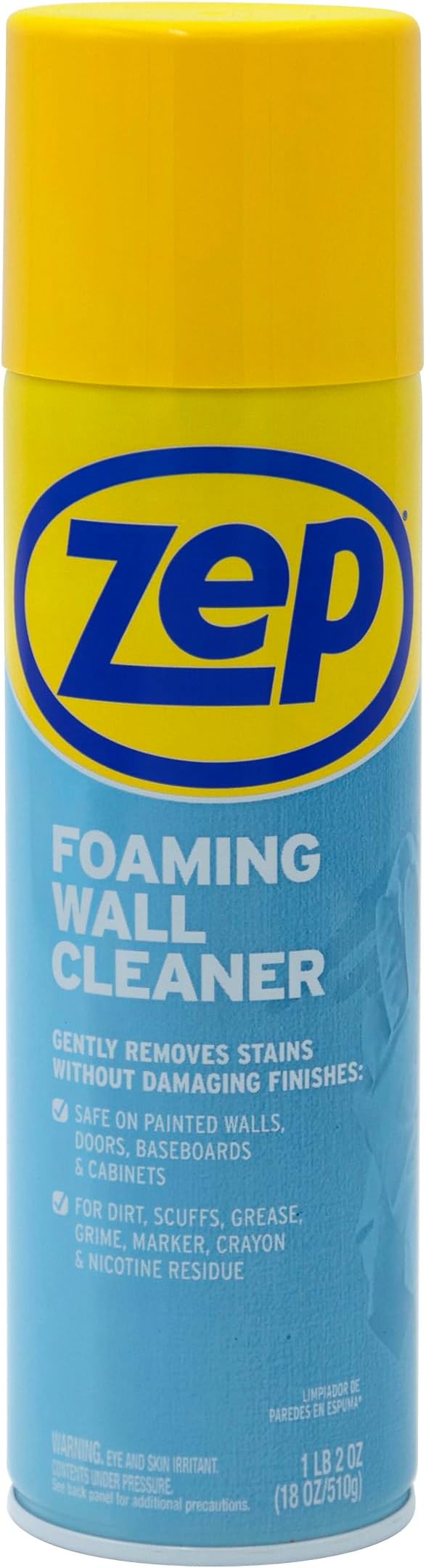 Zep Foaming Wall Cleaner - 18 oz ZUFWC18 - Removes Stains Without Damaging