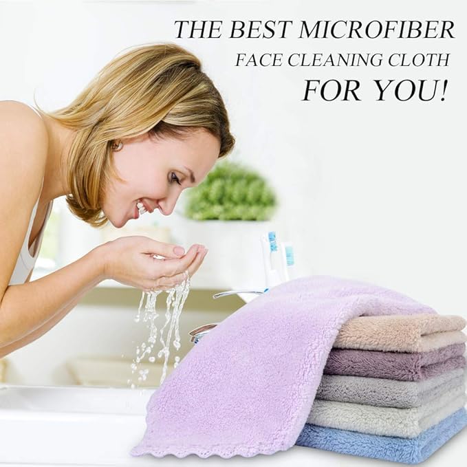 SUNLAND Microfiber Face Cloth Reusable Makeup Remover Facial Cleansing Towel