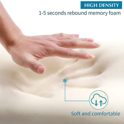 Findigit Memory Foam Neck Support Pillow King Size (27.55x15.74inch), Ergonomic Orthopedic Neck Support Sleeping Bed Pillows, for Side Back Stomach Neck and Shoulder Sleeper