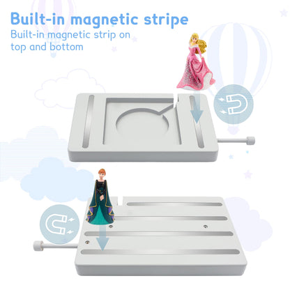 Sun3drucker Floating Shelf for Toniebox 2 and Toniebox 1, Tonies Storage Figures Characters - Wall Mounted Shelf Comaptible with Toniebox Set, Tonie Box Organizer Holder for Children's Room