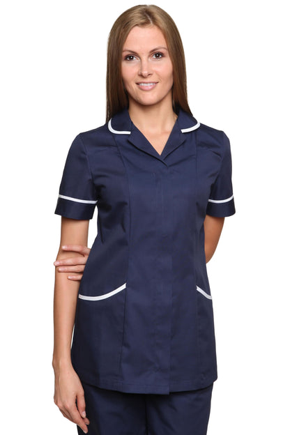 Mirabella Health & Beauty Women's Nightingale Healthcare Tunic Uniform Navy-White 16 UK