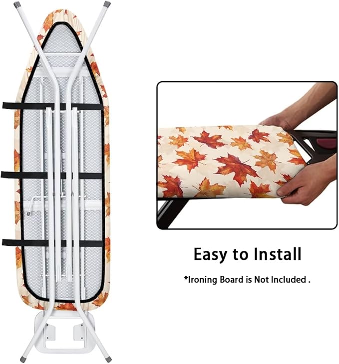 Easy Installation 15x54 Fall Maple Leaf Ironing Board Cover