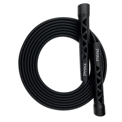 Damage Fight Gear Boxer Classic Speed Rope, Lightweight PVC Skipping,Jumping Rope, Non-Slip Ventilated ABS Plastic Handles and Matte Coated Tangle-Free Jump Rope for Boxing, MMA, Martial Arts