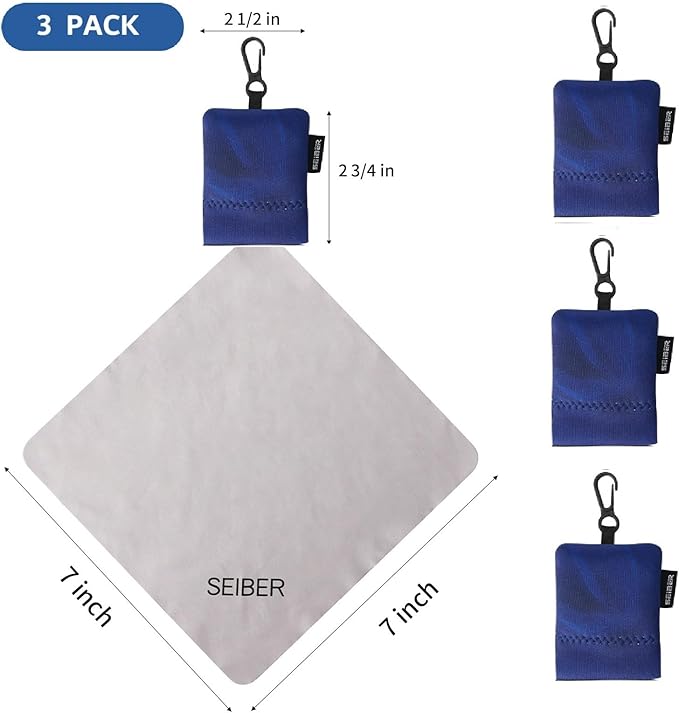SEIBER Eyeglass Cleaning Microfiber Cloth, 7 x 7 inch Glasses Cloth