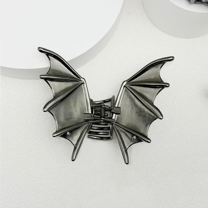 Parcce 3 Pieces Large Metal Spider Net Bat Hand Hair Claw Clips for Women and Girls Thick Long Hair, Nonslip Skeleton Spooky Barrette Headband Hair Styling Accessories for Halloween Christmas Gifts
