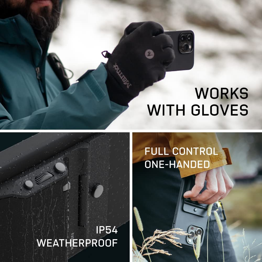 FJORDEN Ultimate Bundle for iPhone 15 Pro - Includes Fjorden Case, Black Rope Strap, and MagSafe Compatible Adapter (Medium) - Shoot Like A Pro with Your iPhone