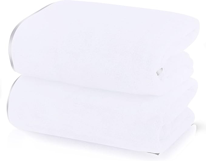 TENSTARS Silk Hemming Bath Towels