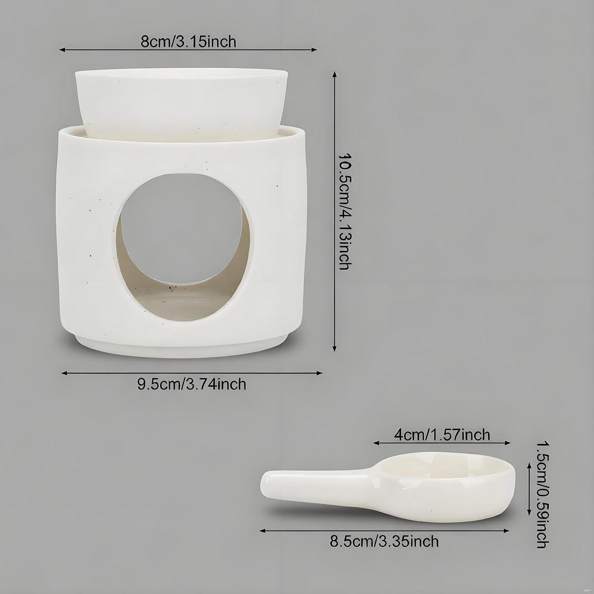 BYZCYSG White Burner, Ceramic Tealight Warmer, Scented Oil Diffuser, White Ceramic Tea Light Candle Holder