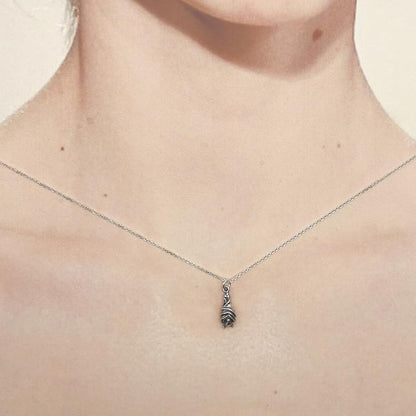 Sterling Silver Petite Hanging Bat Charm Pendant Necklace, 18"