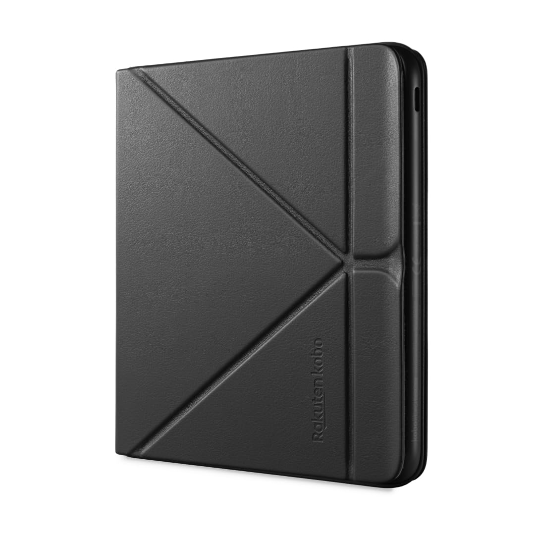 Kobo Libra Colour SleepCover Case | Black | Sleep/Wake Technology | Built-In 2-Way Stand | Vegan Leather | Compatible with 7” Kobo Libra Colour eReader