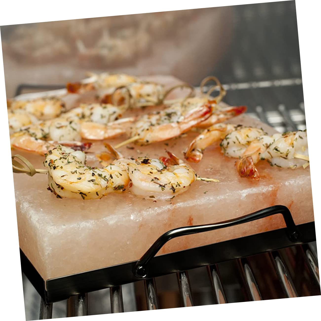 Sosoport Cooking Salt Plate Tray Salt Plate Holder for Grill Sturdy Stainless Steel Smooth Enameled Coating