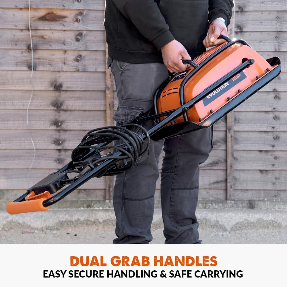 Evolution Power Tools H320-E Hulk Electro Plate Compactor, Electric - Ideal For Levelling Pavement, Artificial Turf Ground Preparation, Patio, Blockwork, Sand, Soil & More - 3 Year Warranty, 230V