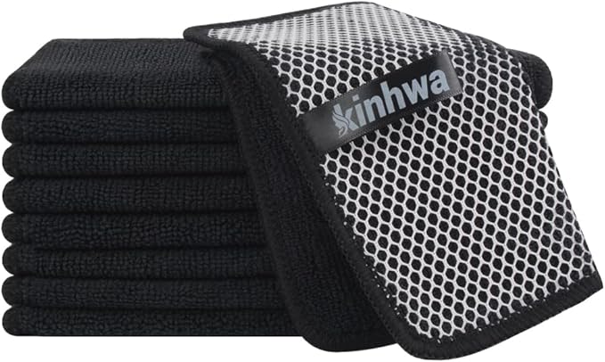 KinHwa Kitchen Washcloths for Dishes Absorbent Microfiber Dish Cloths Quick Dry