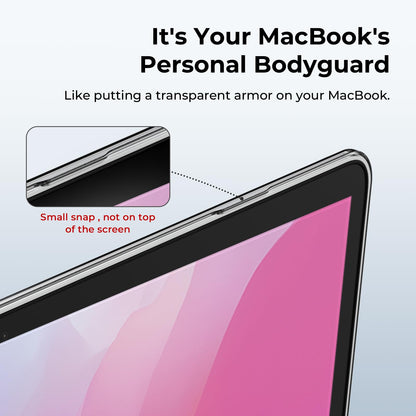 EooCoo Case compatible for Macbook Pro 13 inch M2 M1 A2338 A2251 A2289 A2159 A1989 A1706 with Touch Bar, 2023-2017 Released, Transparent Plastic Hard Shell Cover, Smooth Shiny Surface, Crystal Clear