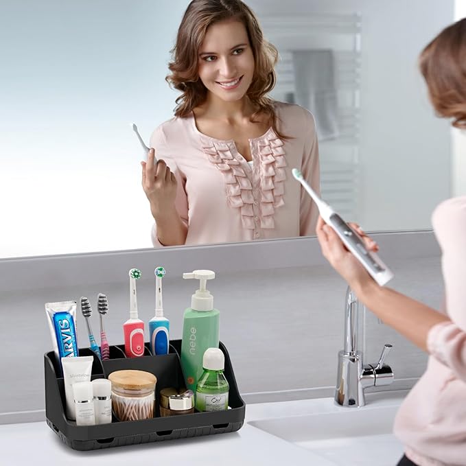 Black Toothbrush Holder