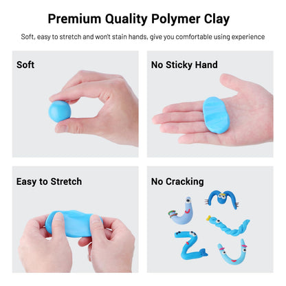 Artme Polymer Clay, 116 Colors Oven Bake Modeling Clay Starter Kits for Kids, Creative Polymer Clay Kit with Sculpting Tools and Jewelry Accessories, Non-Toxic, Ideal DIY Gifts for Adults and Teens
