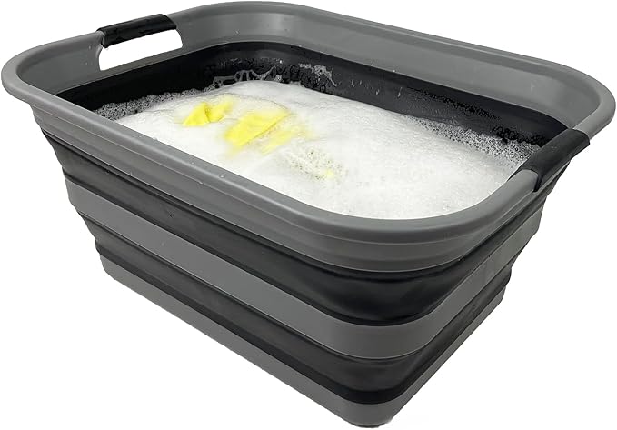 SAMMART 42L Collapsible Plastic Laundry Basket
