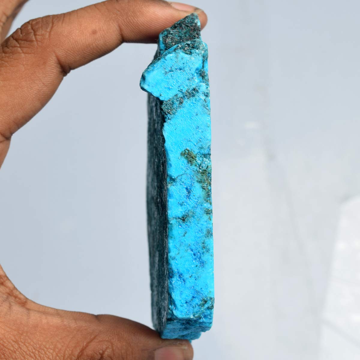 GEMHUB Rare Blue Turquoise Slab Healing Crystal 943.50 Ct Natural Raw Lapidary Cabbing Rough Turquoise Gem