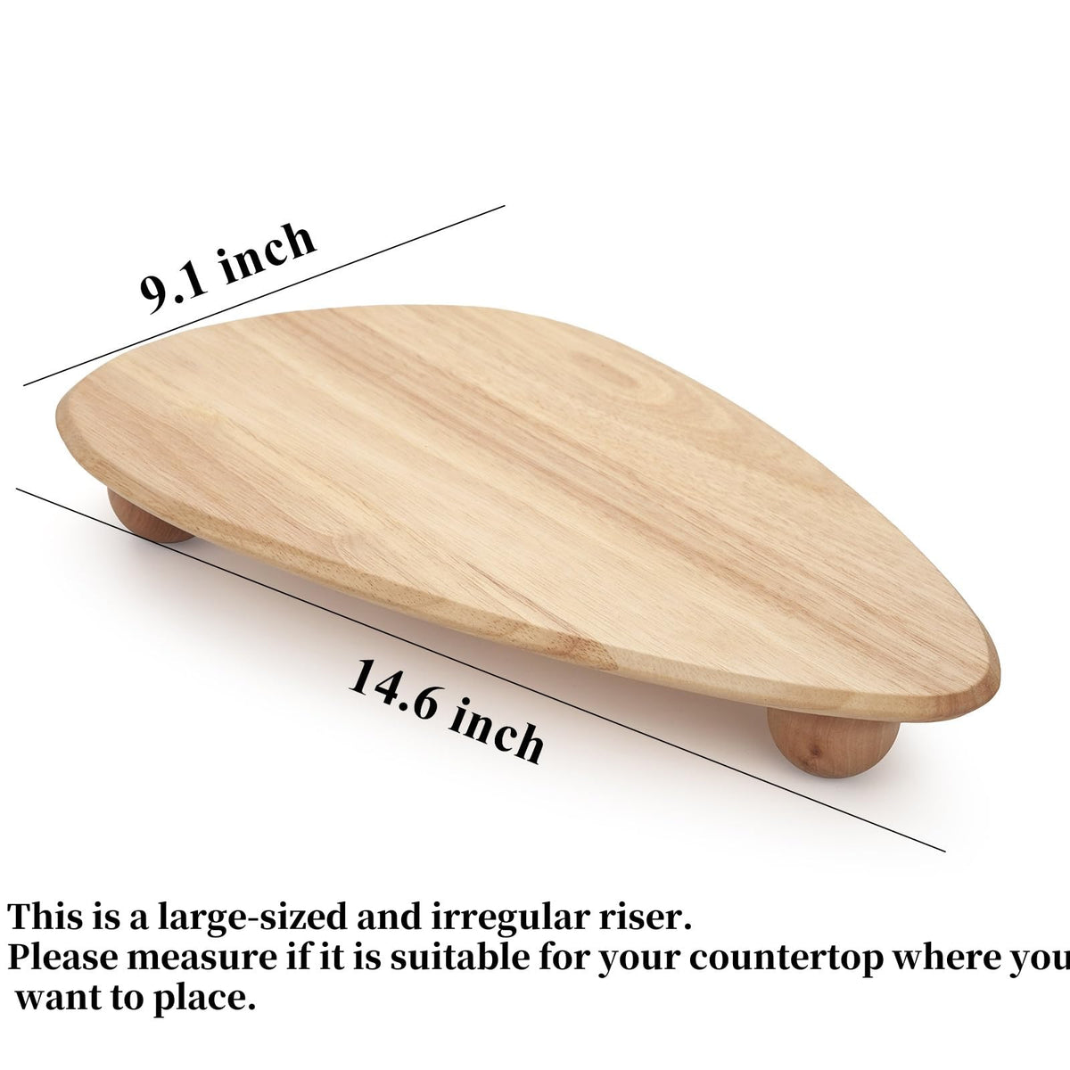 DEAMACE Wood Riser for Display, Wooden Pedestal Stand for Decor, Wood Display Tray for Candles Plants Bottles Vases Soap Dispenser