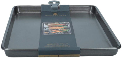 MasterClass Large Baking Tray with PTFE, PFOA and BPA Free Non Stick, Robust 1mm Thick Carbon Steel, 39 x 27 cm, Grey