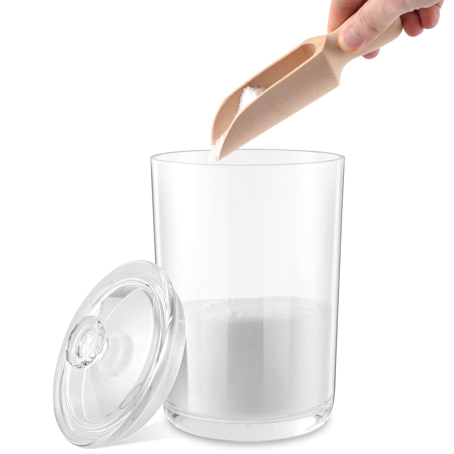 1000ML/33OZ Acrylic Bath Salt jar With Scoop Bath Salt Containers with Lids and Scoop Bath Salt Big Jar for Salt Candy Tea