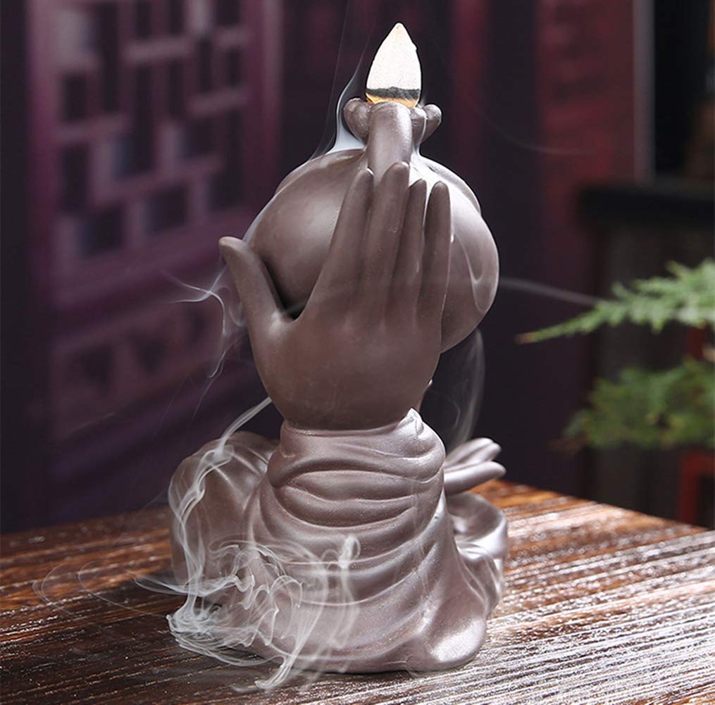 Buddha Hand Series Backflow Incense Burner Indoor Smoke Waterfall Incense Holder Creative Teapot Shaped Ceramic Incense Burner