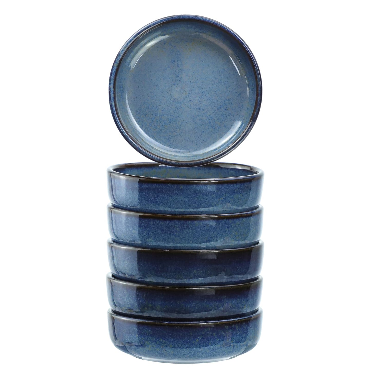 Colias Wing 3.5 Inch Vintage Style Kiln Glazed Ceramic Side Dishes - Korean Bowls - Set of 6