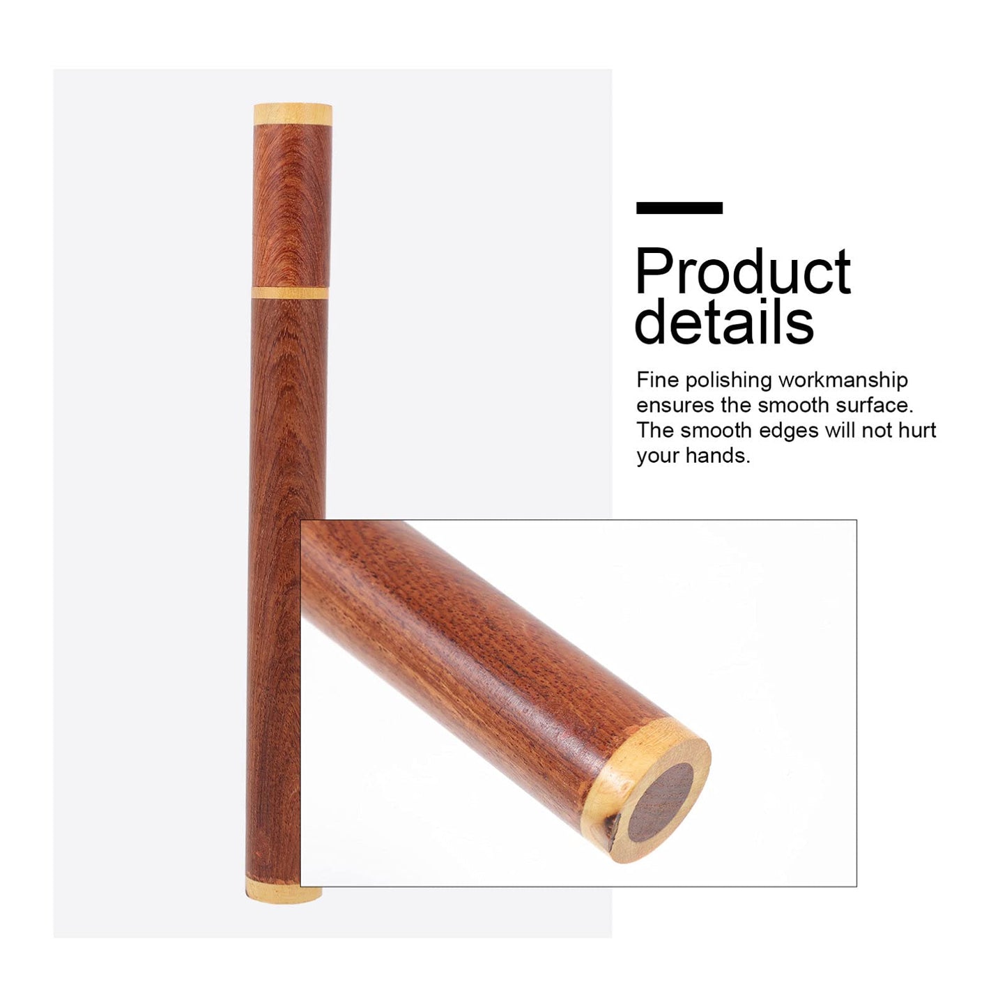 ARTIBETTER 3-Pack Smooth Natural Incense Tube Holder Set Compact 9.44In Wooden Incense Stick Storage Canisters with Simple Lid for Home Decor Meditation and Aromatherapy