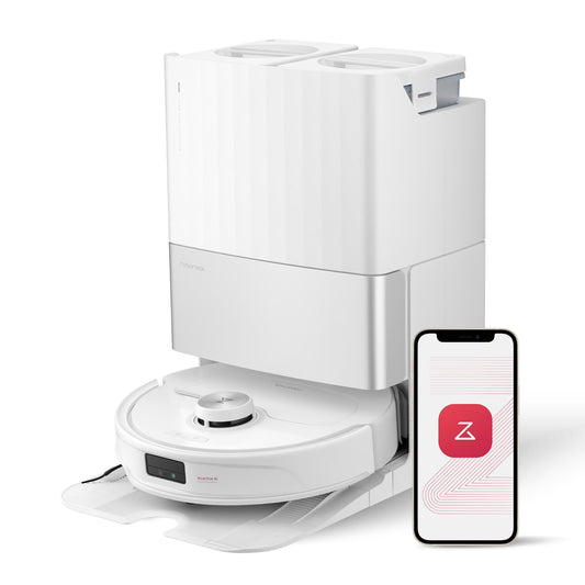 roborock Qrevo Master Robot Vacuum and Mop Combo, 10,000Pa Suction, FlexiArm Design Side Brush & Mop, Auto Mop Washing & Drying, Self-Emptying&Refilling, Dock Self-Cleaning, Obstacle Avoidance, White
