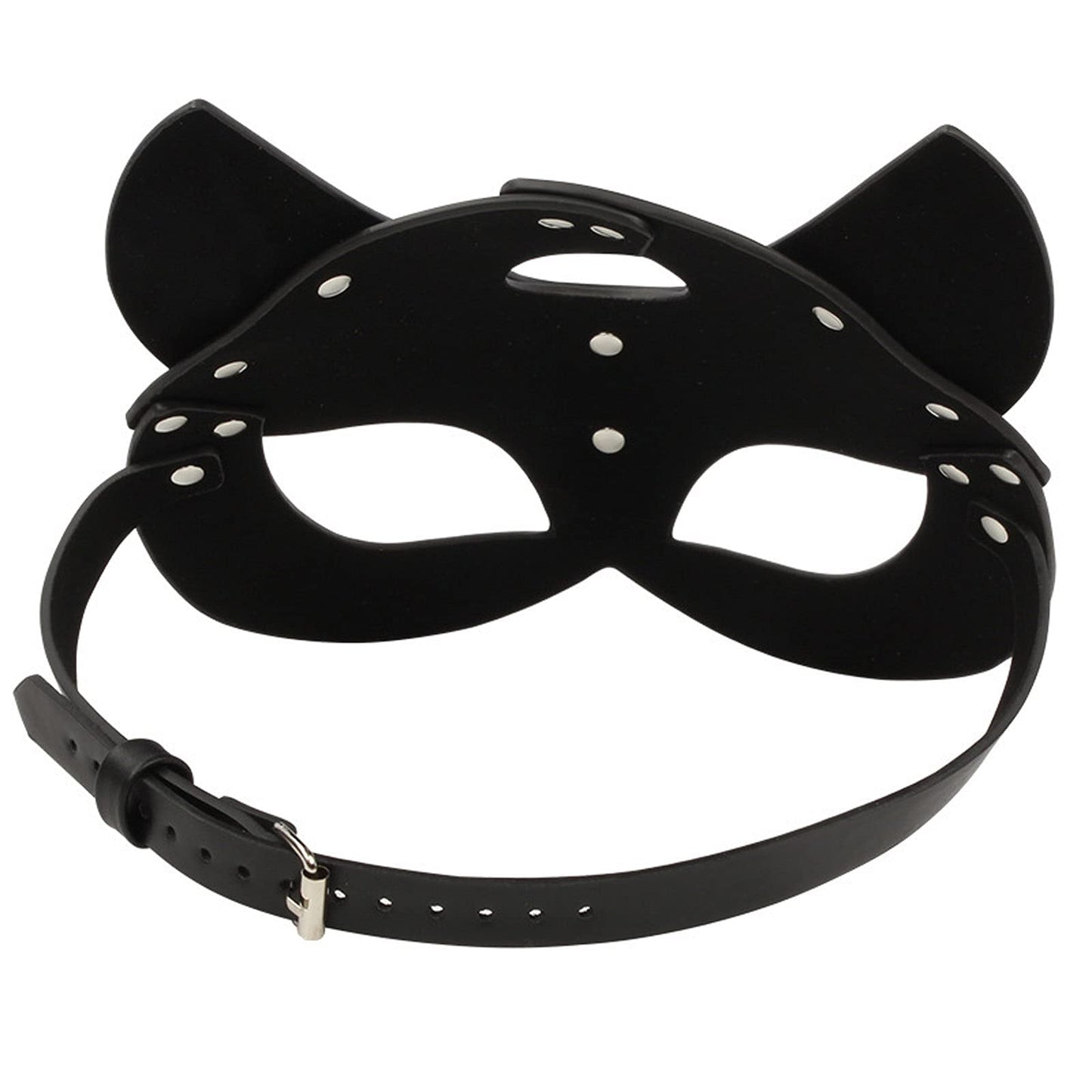 Soochat Leather Cat Mask Women's Cat Mask Adjustable Cat Face Mask for Masquerade Cosplay Halloween Party Costume Props